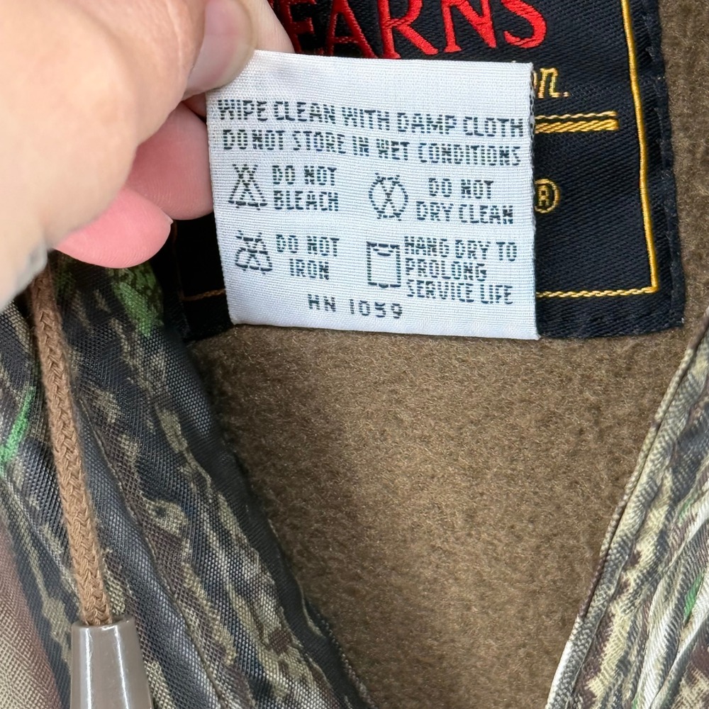 Vtg Stearns DryWear Mens XXL Realtree Camo Hooded Hunting Jacket Fleece Lined‎ - Picture 5 of 7